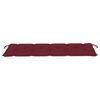 vidaXL Banc de jardin avec coussin rouge 150 cm Bois de teck massif