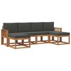 vidaXL Ensemble de canap&eacute;s d'ext&eacute;rieur 6 pc Naturel et Anthracite