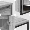 vidaXL Ensemble de mobilier de salle de bain 2 pcs Gris sonoma et Noir