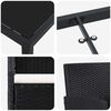 vidaXL Ensemble de salle &agrave; manger pour jardin 5 pcs Noir polyrotin