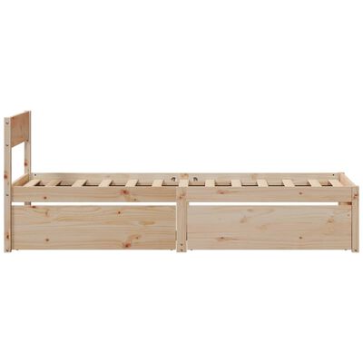 vidaXL Cadre de lit sans matelas 75x190 cm bois de pin massif