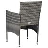 vidaXL Ensemble &agrave; manger de jardin 7 pcs R&eacute;sine tress&eacute;e Gris