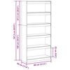 vidaXL Biblioth&egrave;que Brun cire 80 x 30 x 167,5 cm Pin massif