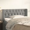 vidaXL T&ecirc;te de lit avec oreilles Gris clair 93x16x78/88 cm Velours