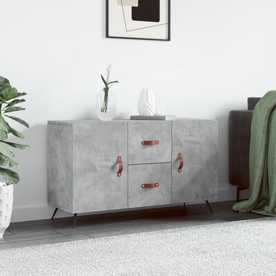 vidaXL Buffet gris béton 100x36x60 cm bois d'ingénierie