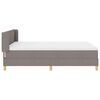 vidaXL Lit &agrave; ressorts avec matelas Taupe 190 x 140 cm Polyester