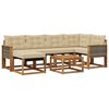 vidaXL Ensemble de canap&eacute;s d'ext&eacute;rieur 7 pc Naturel et Beige