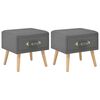 vidaXL Tables de chevet 2 pcs Gris fonc&eacute; 40x35x40 cm Tissu