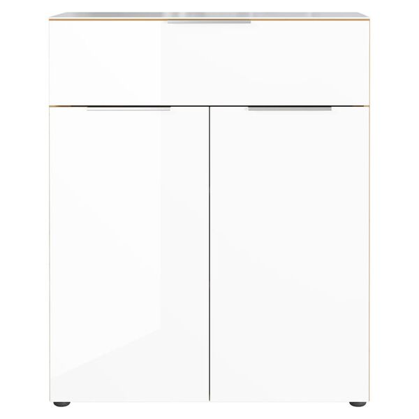 Germania Commode 1 tiroir et 2 portes GW-Oakland Blanc et ch&ecirc;ne