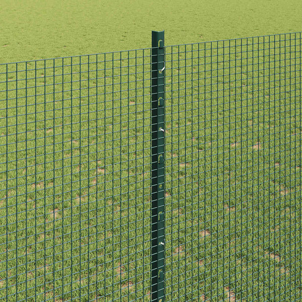vidaXL Cl&ocirc;ture avec poteau Vert 1,4 x 10 m Acier et PVC