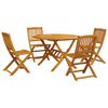 vidaXL Ensemble à manger de jardin pliable 5 pcs bois massif d’acacia