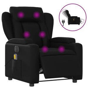 vidaXL Fauteuil de massage inclinable &eacute;lectrique noir similicuir