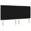 vidaXL T&ecirc;te de lit LED avec des lumi&egrave;res &agrave; LED Noir 200 cm Polyester