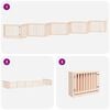 vidaXL Barri&egrave;re pour chien porte pliable 10 panneaux bois de peuplier