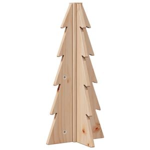 vidaXL Arbre de No&euml;l en bois pour d&eacute;coration 49 cm bois massif de pin