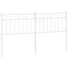 vidaXL T&ecirc;te de lit m&eacute;tal blanc 150 cm