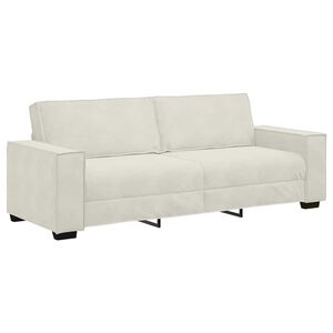 vidaXL Canap&eacute; &agrave; 3 places Cr&egrave;me 180 cm Velours