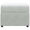 vidaXL Sommier &agrave; lattes de lit et matelas Gris clair 90x190 cm Velours