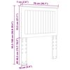 vidaXL T&ecirc;te de lit avec t&ecirc;te de lit Ch&ecirc;ne noir 75 cm Bois d'ing&eacute;nierie