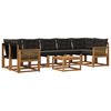 vidaXL Ensemble de canap&eacute;s d'ext&eacute;rieur 8 pcs Naturel et noir