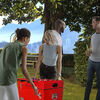 AXI Glaci&egrave;re avec baby-foot 65 L Rouge