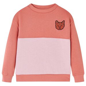vidaXL Sweat-shirt enfants bloc de couleurs rose 104