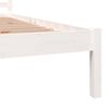 vidaXL Cadre de lit sans matelas 75x190 cm blanc