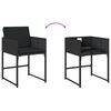 vidaXL Ensemble &agrave; manger de jardin 13 pcs coussins noir r&eacute;sine tress&eacute;e