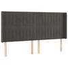 vidaXL Sommier &agrave; lattes de lit matelas et LED Gris fonc&eacute; 180x200 cm