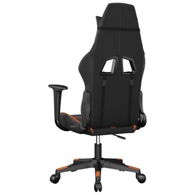 vidaXL Chaise de jeu Noir et orange Similicuir