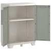 Keter Armoire de rangement basse de jardin Cr&egrave;me et taupe 97 cm