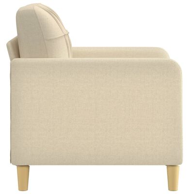 vidaXL Fauteuil Crème 60 cm Tissu