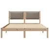 vidaXL Cadre de lit avec t&ecirc;te de lit Taupe 140 x 190 cm Pin massif