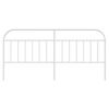 vidaXL T&ecirc;te de lit m&eacute;tal blanc 193 cm