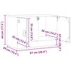 vidaXL Meuble TV anthracite 67x39x44 cm acier