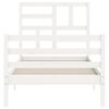 vidaXL Cadre de lit sans matelas blanc 100x200 cm bois massif