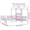 vidaXL Ensemble Lit de Jour Brun Cir&eacute; 90 x 200 cm Pin massif