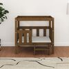 vidaXL Lit pour chien Marron miel 75,5x63,5x70 cm Bois de pin solide