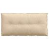 vidaXL Coussin de Dos Cr&egrave;me 100 x 19 x 50 cm tissu