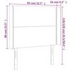 vidaXL T&ecirc;te de lit &agrave; LED Bleu fonc&eacute; 83x16x118/128 cm Velours