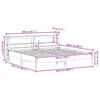 vidaXL Cadre de lit sans matelas cire marron 200x200cm bois pin massif