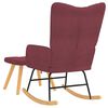vidaXL Chaise à bascule avec tabouret Rouge bordeaux Tissu