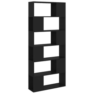 vidaXL Biblioth&egrave;que/S&eacute;parateur de pi&egrave;ce Noir Bois d'ing&eacute;nierie