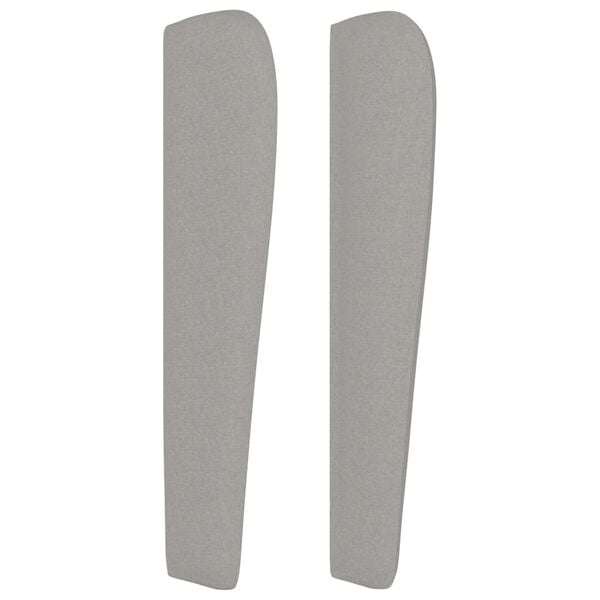 vidaXL T&ecirc;te de lit avec oreilles Gris clair 83x23x118/128 cm Tissu