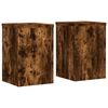 vidaXL Supports pour plantes 2 pcs ch&ecirc;ne fum&eacute; bois d'ing&eacute;nierie