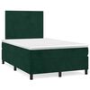 vidaXL Sommier &agrave; lattes de lit avec matelas LED vert fonc&eacute; 120x190 cm
