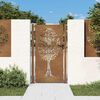 vidaXL Portail de jardin 100x200 cm en acier Corten motif arbre