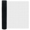 vidaXL Cl&ocirc;ture avec poteau Gris 1,6 x 10 m Acier et PVC