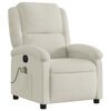 vidaXL Fauteuil inclinable de massage &eacute;lectrique cr&egrave;me velours
