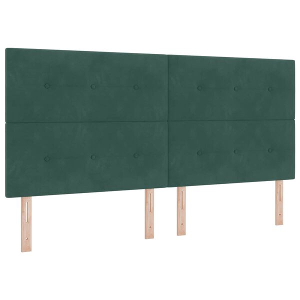 vidaXL T&ecirc;te de lit LED avec des lumi&egrave;res &agrave; LED Vert 200 cm Polyester